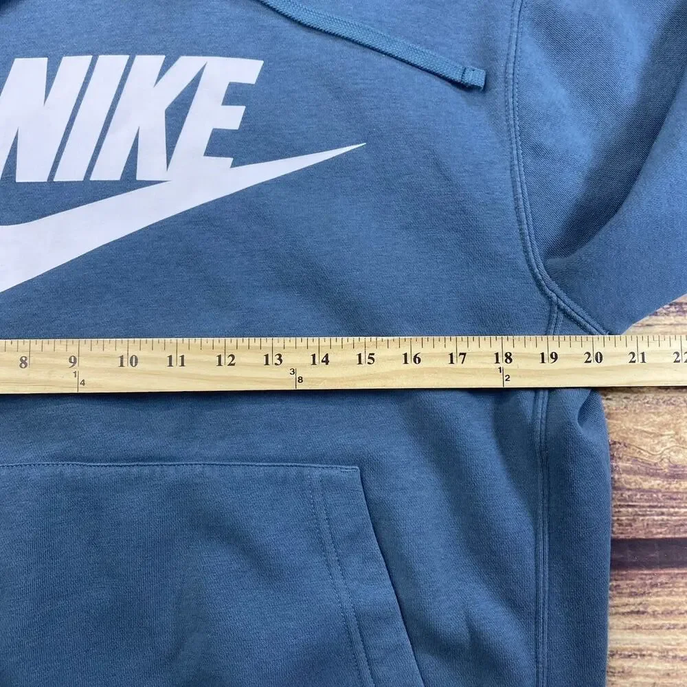 NIKE Hoodie Sweatshirt Mens Small Green Swoosh Logo Pullover Cotton